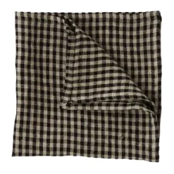 Olsson & Jensen Servilletas De Tela|Servilletas De Tela<Servilleta de lino Vipa 45x45 cm, Arena negra NegroBeige