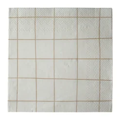 DBKD Servilleta de papel Square 33x33 cm paquete de 20, Creme Beige New