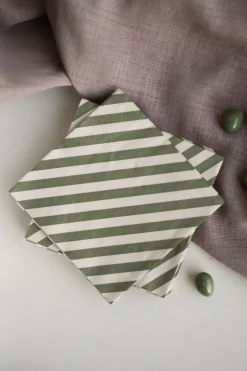 DBKD Servilleta de papel Stripe 33x33 cm paquete de 20, Green Verde Best