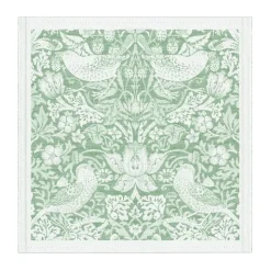 Ekelund Linneväveri Servilleta de tela Strawberry Thief 35x35 cm, Verde