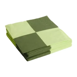 HAY Servilleta Pattern Dinner Check 40x40 cm, set de 20, Light green-dusty green L Verde Discount