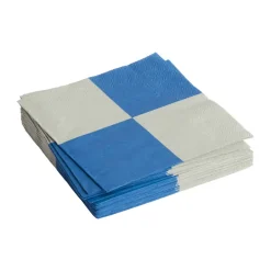 HAY Servilletas De Papel<Servilleta Pattern Dinner Check 40x40 cm, set de 20, Grey-blue L GrisAzul