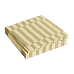 HAY Servilleta Pattern Lunch Stripe 33x33 cm, set de 20, Cream-sand pillar BlancoBeige