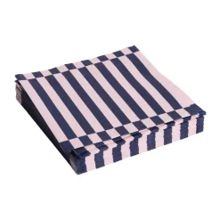 HAY Servilletas De Papel<Servilleta Pattern Lunch Stripe 33x33 cm, set de 20, Light pink-dark blue pillar RosaAzul