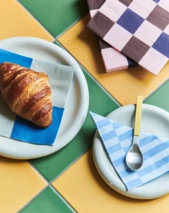 HAY Servilletas De Papel<Servilleta Pattern Lunch Stripe 33x33 cm, set de 20, Light blue-dusty blue pillar Azul