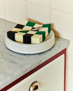 HAY Servilletas De Papel<Servilleta Pattern Lunch Check 33x33 cm, set de 20, Off white-green-black M BlancoVerdeNegro