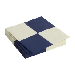 HAY Servilletas De Papel<Servilleta Pattern Lunch Check 33x33 cm, set de 20, Off white-dark blue L BlancoAzul
