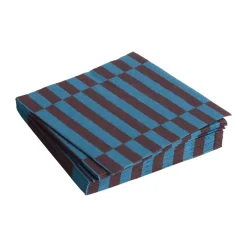 HAY Servilleta Pattern Lunch Stripe 33x33 cm, set de 20, Anthracite-bordeaux pillar GrisRojo Outlet
