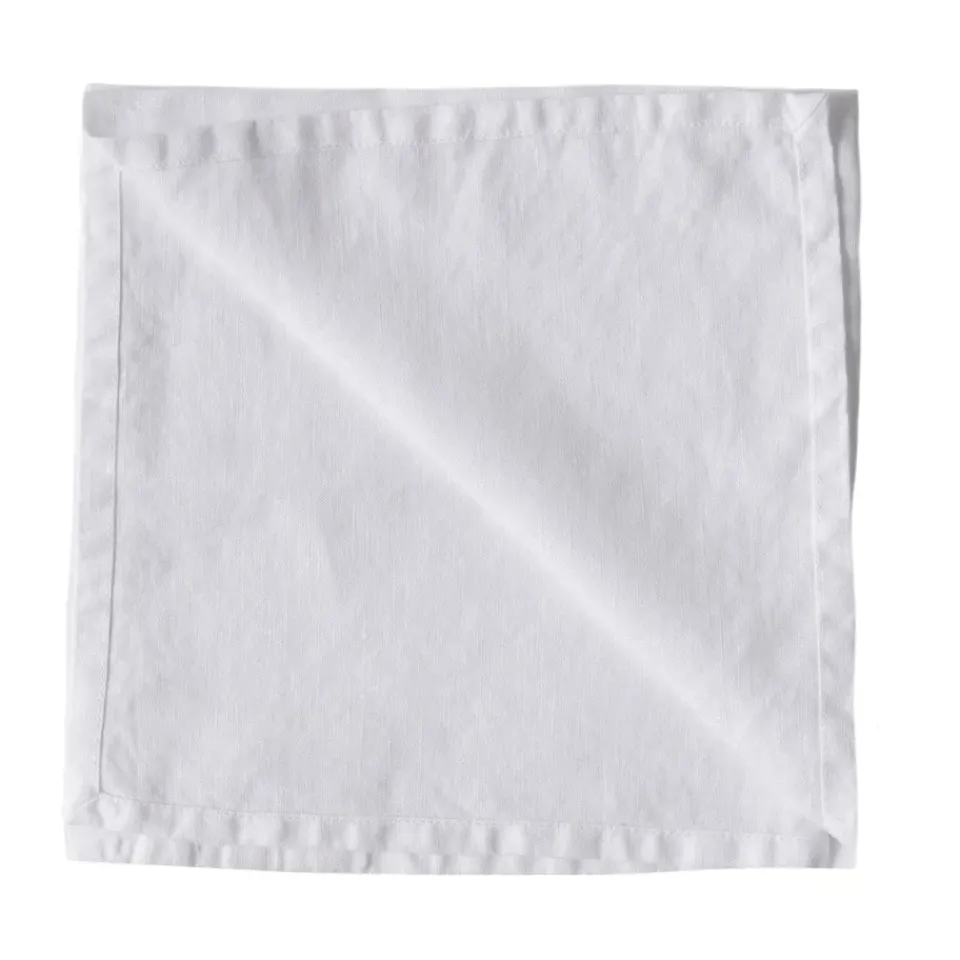 Tell Me More Servilleta Washed Linen, decolorado Blanco New