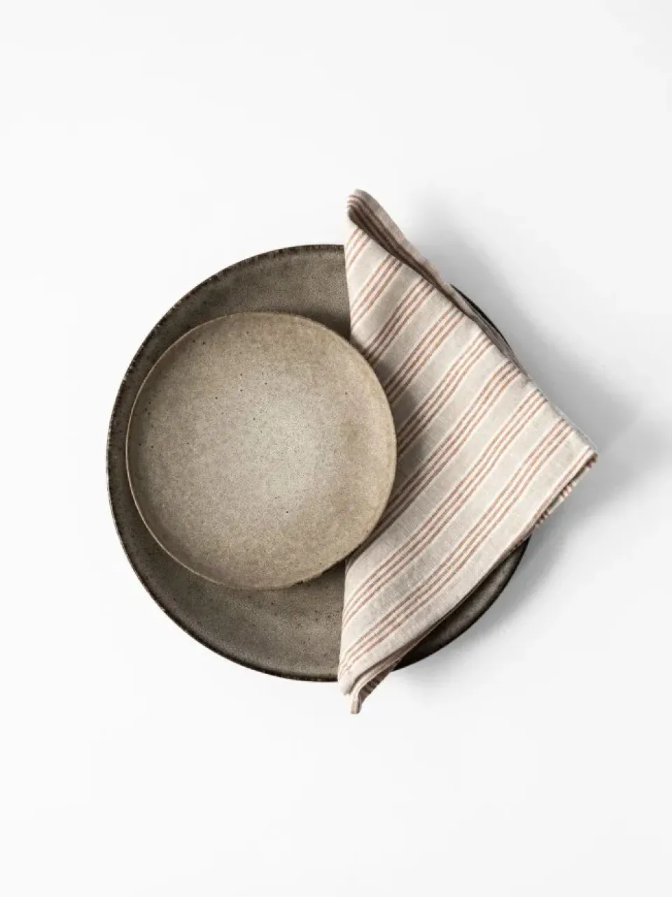 Tell Me More Servilletas De Tela|Servilletas De Tela<Servilleta Washed Linen, Rayas de avellana MarrónBeige
