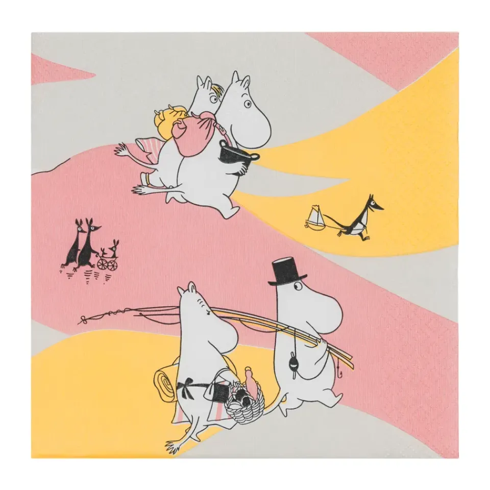 Moomin Arabia Servilletas de papel Family Time 33x33 cm, 20-pack, Multi Discount