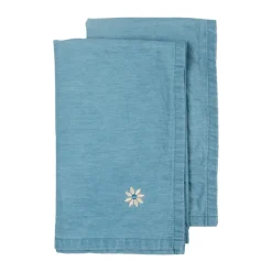 Sagaform Servilletas de tela Eden denim 45x45 cm 2-pack, Azul Outlet