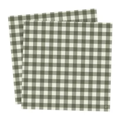 ERNST Servilletas cuadros 33x33 cm, 20-pack, Verde-gris claro VerdeGris Best