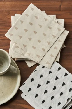 Scandi Essentials Servilletas Linen trees 33x33 cm 20 unidades, arena Beige Outlet