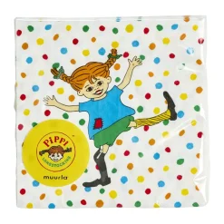 Muurla Servilletas De Papel<Servilletas Pippi 33x33 cm 20-pack, Brinco Blanco