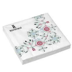 Rörstrand Servilletas Swedish Grace Winter, set de 20, blanco AzulRojoBlanco Discount