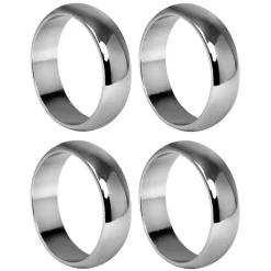 Himla Servilletero Monaco Ø4 cm 4 unidades, Silver Plateado New