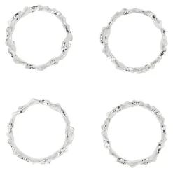 Scandi Living Servilletero Vine Ø4,7 cm 4-pack, Aleación de zinc Plateado Sale
