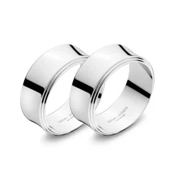 Georg Jensen Servilleteros Pyramid, set de 2 Plateado