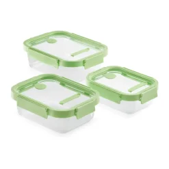 Lékué Set 3 recipientes herméticos rectangulares, Verde Online