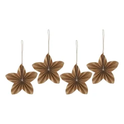 Scandi Living Set de 4 adornos de Navidad Twinkle, Crudo Beige Hot