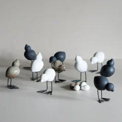 DBKD Decoración De Pascua<Set de 2 adornos de Pascua Swedish Birds , Black Negro