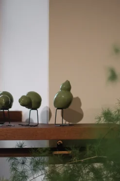 DBKD Decoración De Pascua<Set de 2 adornos de Pascua Swedish Birds , Shiny green Verde