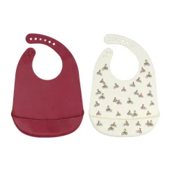 Rätt Start Baberos<Set de 2 baberos Lotta på Bråkmakargatan, Rojo-blanco Multi