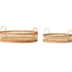 Bloomingville Bandejas<Set de 2 bandejas de bambú , natural Beige
