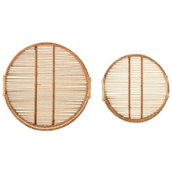 Bloomingville Bandejas<Set de 2 bandejas de bambú , natural Beige