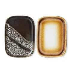 HKliving Set de 2 bandejas pequeñas 70's, Mojave Multi Outlet