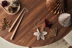 Scandi Living Set de 4 bolas de Navidad Spira, Crudo Beige Online