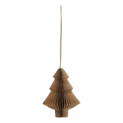 Scandi Living Set de 4 bolas de Navidad Tree, Crudo Beige New