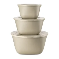 Koziol Set de 3 boles con tapa Connect Stockholm, Nature desert sand Beige Outlet