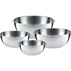 WMF Cuencos Para Mezclar<Set de 4 boles de cocina Gourmet, acero inoxidable Plateado