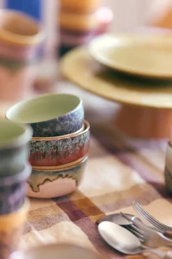 HKliving Boles Para Desayuno<Set de 4 boles para tapas 70's, Drift Multi