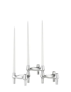 STOFF Candelabros<Set de 3 candelabros Nagel BMF, cromo Plateado