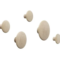 Muuto Colgadores Y Ganchos|Colgadores Y Ganchos<Set de 5 colgadores de pared The Dots, roble Marrón