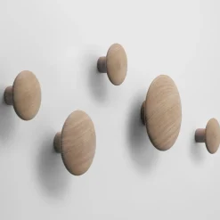 Muuto Colgadores Y Ganchos|Colgadores Y Ganchos<Set de 5 colgadores de pared The Dots, roble Marrón