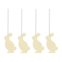 Cooee Design Decoración De Pascua<Set de 4 colgantes de pascua Easter Deco liebre, Light yellow Amarillo
