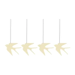 Cooee Design Set de 4 colgantes de pascuaEaster Deco pájaro, Light yellow Amarillo Sale