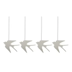 Cooee Design Set de 4 colgantes de pascuaEaster Deco pájaro, Sand Gris Online