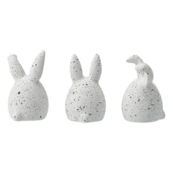 DBKD Set de 3 conejos de pascua Triplets, White dot Blanco New