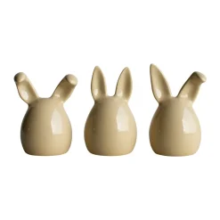 DBKD Set de 3 conejos de pascua Triplets, Shiny yellow Amarillo New
