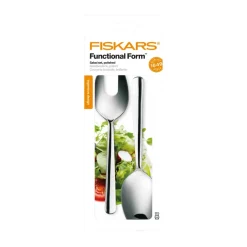 Fiskars Set de 2 cubiertos de ensalada Functional Form, Brillante Plateado Clearance