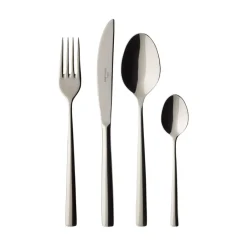 Villeroy & Boch Set de 4 cubiertos Piemont, acero inoxidable Plateado Clearance