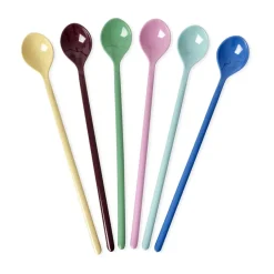 RICE Cubiertos De Postre<Set de 6 cucharas alargadas melamina, Show youre true colors Multi