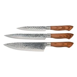 Dorre Juegos De Cuchillos De Cocina<Set de 3 cuchillos Akira acero inoxidable, Marrón