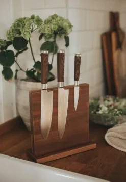 Dorre Set de 3 cuchillos de cocina Yari, acero inoxidable Marrón New