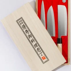 Satake Set de 3 cuchillos de cocina Houcho, 3 piezas BeigePlateado Clearance